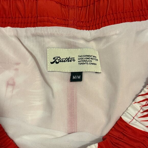 Bather Red Coastal Floral Swim Trunk - Medium Excellent Condition - Picture 3 of 3